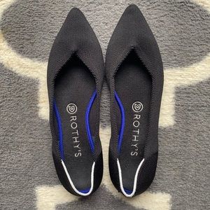 Rothy's The Point Black Flats w/ White Halo